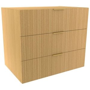 Lugna 768 x 900 x 580mm Sand 3 Drawer Storage Cabinet