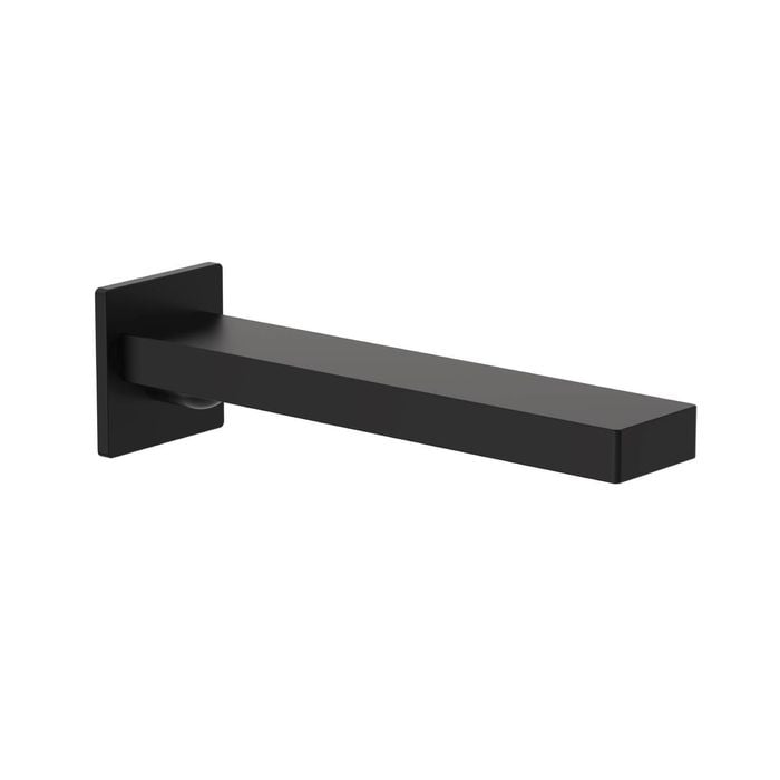 Clark    Matte Black Lead Free Square Wall Basin/Bath Outlet 220mm