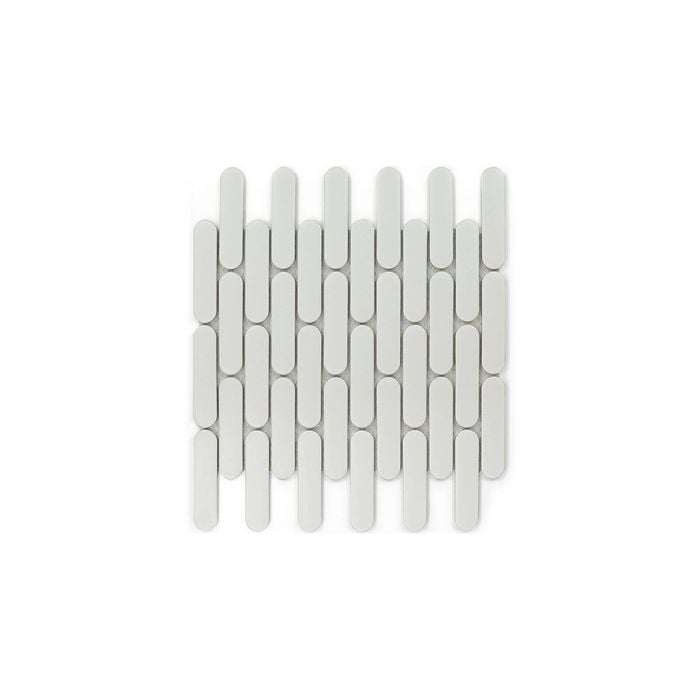 Johnson Tiles 301 x 301mm White Satin Luna Mosaic Wall Tile