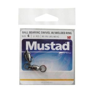 Mustad Ball Bearing Swivel With Welded Ring 4  88lb