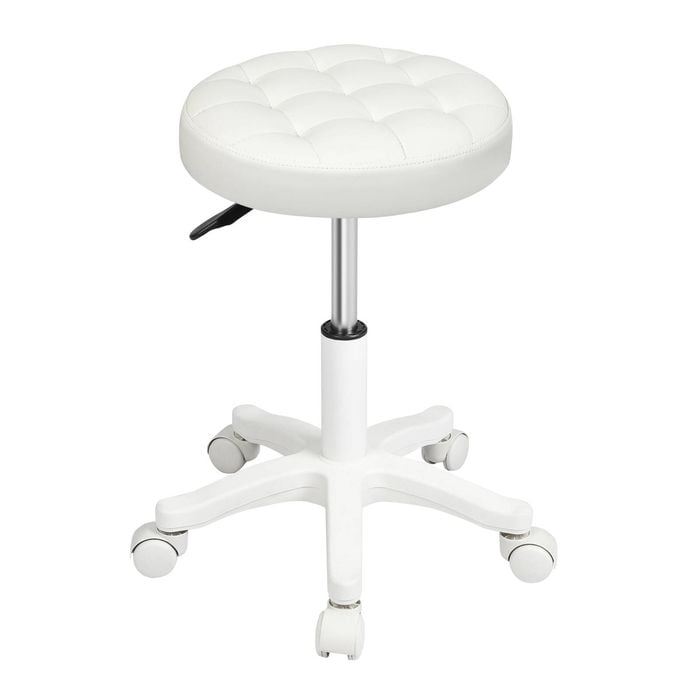 Levede PU Leather Salon Bar Stools in Beige Colour
