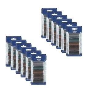 12x 5pc Malli Dark Shades 180m Plastic Spool Sewing Diy Garment Thread