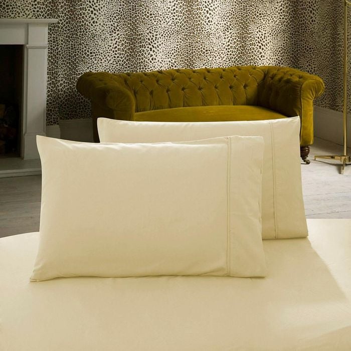 Fabric Fantastic 1000TC Premium Ultra Soft King size Pillowcases 2-Pack - Yellow Cream