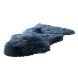 Naturally Sheepskins 90x55cm Navy New Zealand Long Wool Sheepskin Rug - Single
