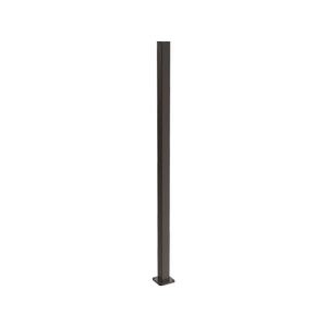 ProtectorAl 50 x 50 x 1900mm Black Aluminium Pool And Garden Flanged Fence Post With Cap