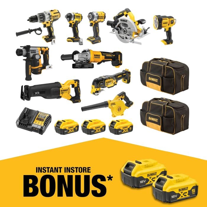 DeWALT 18V XR 10 Piece Combo Kit DCZ1085P3-XE