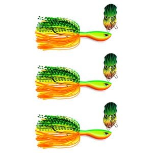 3x Rapala 10cm Rap V Pike Bladed Jig 21g Fishing Lures - Firetiger