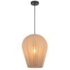 Telbix Birget Modern Pendant Hanging Lamp Light Fabric Metal Coffee