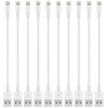 iWill 10 Pack 20cm Short Data Transfer Charger Charging USB Cable Cord for Apple iPhone iPad iPod Bulk White