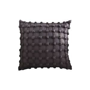 SOGA Black Puff Rivet Square Throw Pillow 45cm