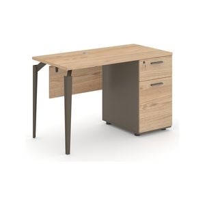Ellis 120cm Office Computer Desk Oak Grey