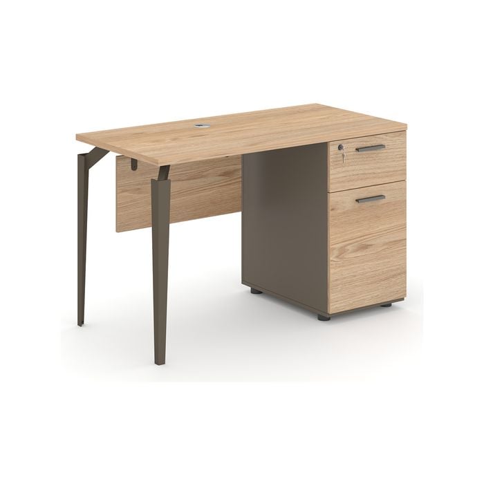 Ellis 120cm Office Computer Desk Oak Grey