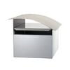 Sandleford 210 x 180 x 290mm White And Silver Ripple Galvanised Letterbox