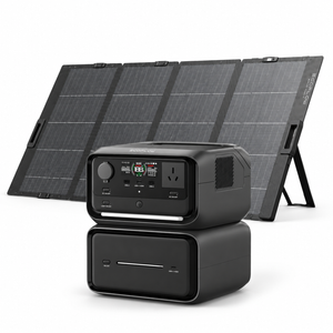 EcoFlow River 3 Max Plus Portable Power Station with one 220W Bifacial Solar Panel