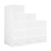 Luxsuite 12PCS Large Stackable Plastic Shoe Boxes