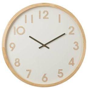 Amalfi Leonard Wall Clock 61cm - Natural/White