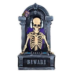 Lytworx Battery Operated Skeleton DJ Tombestone