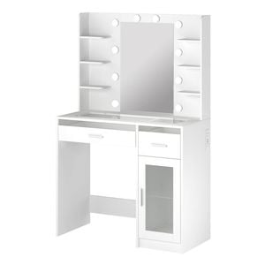 Levede Vanity Desk Makeup Table Mirror 10 Bulbs Drawers Dressing Table