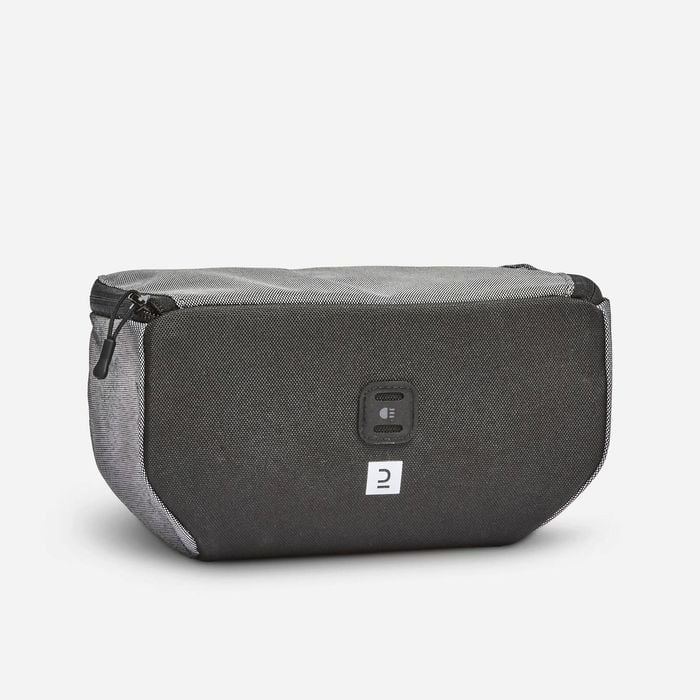 Decathlon - Kids' Front Bike Bag - Black/grey - One Size