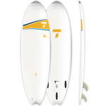 Tahe 5'10 Fish Surfboard White with Fins