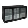 Polar G-series Back Bar Cooler With 3 Sliding Glass Doors 320ltr 1350x520x850mm Commercial Fridge Drink Display