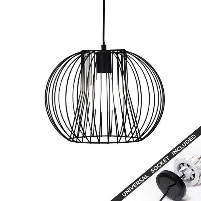 Snap Lighting Malo Metal Wire Downlight to Pendant Light Conversion Kit Black Bunnings Australia