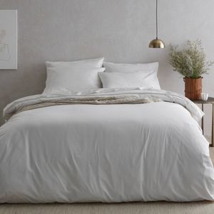 Bedding Co. Quilt Cover Set 500TC Organic Cotton White Queen