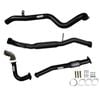 Ignite Exhausts Turbo Back For Nissan Gu Patrol 4.2l Leaf Spring Ute 3" Dump Pipe & Hotdog Black Aluminised Steel