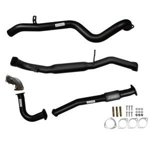 Ignite Exhausts Turbo Back For Nissan Gu Patrol 4.2l Leaf Spring Ute 3" Dump Pipe & Hotdog Black Aluminised Steel