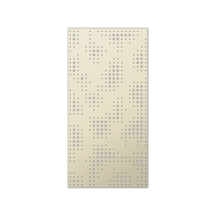 Walpix 1800 x 900 x 2.0mm Perforated Aluminium Decorative Screen Flat Profile After Rain - Magnolia