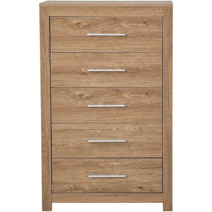 Jason 5 Drawer Chest Tallboy - Dark Oak