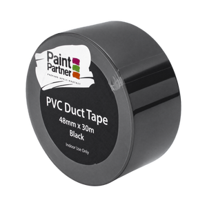 Paint Partner 48mm x 30m Black PVC Duct Tape - Black