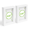 Nicola Spring 3d Box Photo Frames - 4" X 6" - White - Pack Of 2