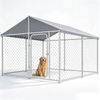 Advwin 2x2x1.8m Heavy Duty Dog Kennel, Large Walk-in Outdoor Pet Run Cage with Waterproof Roof for Large Dogs