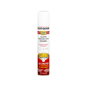 Rust-Oleum 680g White Gloss Stops Rust Turbo Spray Paint