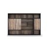 Modern Furniture PHOENIX Display Wall Unit 3.0M - Warm Oak & Black