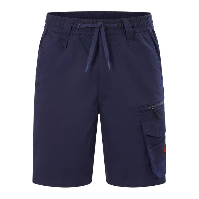 Hard Yakka Navy Tough Utility Mid Length Shorts - Size 87R