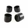 TIC 25mm Black Angled Plastic External Chair Tip - 4 Pack