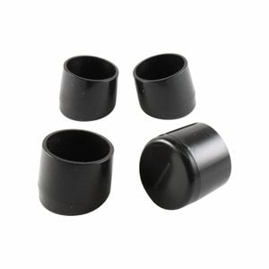 TIC 25mm Black Angled Plastic External Chair Tip - 4 Pack