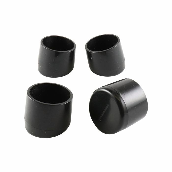 TIC 25mm Black Angled Plastic External Chair Tip - 4 Pack