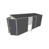 Build-a-Shed 1.5 x 4.5 x 2m Single Hinged Side Door Skillion Shed - Grey