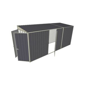 Build-a-Shed 1.5 x 4.5 x 2m Single Hinged Side Door Skillion Shed - Grey