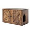 Pawz Enclosed Cat Litter Cabinet Box Brown