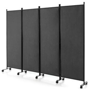 Costway Folding Privacy Screen 1.8×2.6m Grey
