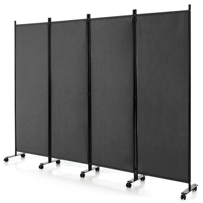 Costway Folding Privacy Screen 1.8×2.6M Grey