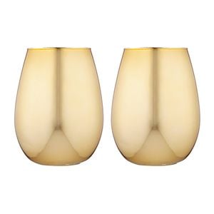 2pc Tempa Aurora Gold Glass Tumbler