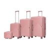 4pc Kate Hill Georgia Hard Suitcase Beauty Case Travel Luggage Set Dusty Pink
