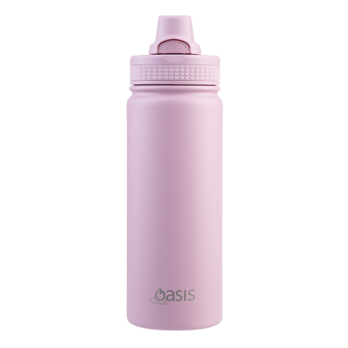 Oasis Challenger Stainless Steel Quick Release Drink Bottle 550ml - Blush