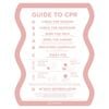 Stylish Pool CPR Sign Pink & White Wave