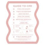 Stylish Pool CPR Sign Pink & White Wave